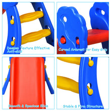 Load image into Gallery viewer, Gymax 2 Step Children Folding Slide w/ Basketball Hoop For Kids Indoor & Outdoor