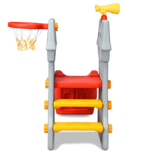 Load image into Gallery viewer, Gymax 2-Step Children Castle Slide Basketball Hoop and Telescope Toy Indoor & Outdoor