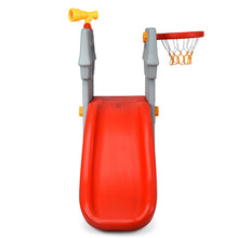 Load image into Gallery viewer, Gymax 2-Step Children Castle Slide Basketball Hoop and Telescope Toy Indoor & Outdoor
