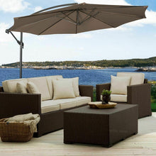 Load image into Gallery viewer, Gymax 10' Hanging Umbrella Outdoor Patio Market Banana Umbrella Offset