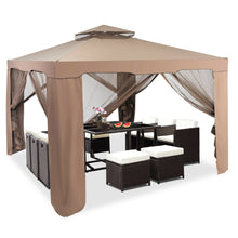 Load image into Gallery viewer, Gymax 10'x 10' Canopy Gazebo Tent Shelter W/Mosquito Netting Outdoor Patio
