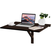 Load image into Gallery viewer, Gymax Wall-Mounted Drop-Leaf Table Folding Kitchen Dining Table Desk Space Saver