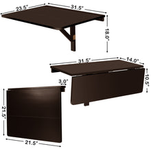 Load image into Gallery viewer, Gymax Wall-Mounted Drop-Leaf Table Folding Kitchen Dining Table Desk Space Saver