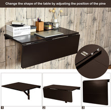Load image into Gallery viewer, Gymax Wall-Mounted Drop-Leaf Table Folding Kitchen Dining Table Desk Space Saver