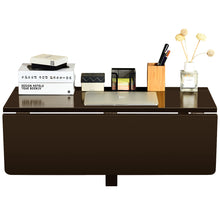 Load image into Gallery viewer, Gymax Wall-Mounted Drop-Leaf Table Folding Kitchen Dining Table Desk Space Saver