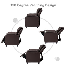 Load image into Gallery viewer, Gymax Deluxe Padded Kids Sofa Armchair Recliner Headrest Children w/ Storage Arm Brown