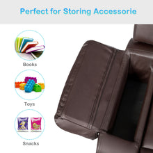 Load image into Gallery viewer, Gymax Deluxe Padded Kids Sofa Armchair Recliner Headrest Children w/ Storage Arm Brown