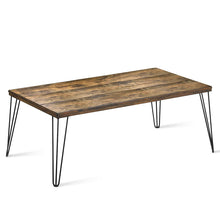 Load image into Gallery viewer, Gymax Rectangular Cocktail Coffee Table Rustic Industrial Solid Wood