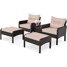 Load image into Gallery viewer, Gymax 5 PC Patio Set Sectional Rattan Wicker Furniture Set Home Outdoor