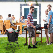Load image into Gallery viewer, Gymax Portable Tub Cooler w/Folding Stand & Carry Bag Leakproof Picnic Cooler Black