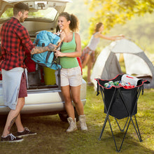 Load image into Gallery viewer, Gymax Portable Tub Cooler w/Folding Stand & Carry Bag Leakproof Picnic Cooler Black