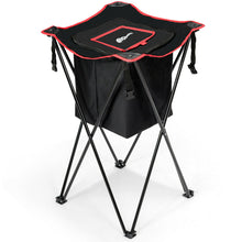 Load image into Gallery viewer, Gymax Portable Tub Cooler w/Folding Stand & Carry Bag Leakproof Picnic Cooler Black