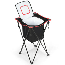 Load image into Gallery viewer, Gymax Portable Tub Cooler w/Folding Stand & Carry Bag Leakproof Picnic Cooler Black