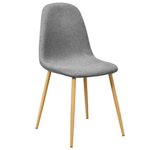 Load image into Gallery viewer, Gymax Set of 4 Dining Chairs Fabric Cushion Kitchen Side Chairs Gray