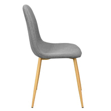Load image into Gallery viewer, Gymax Set of 4 Dining Chairs Fabric Cushion Kitchen Side Chairs Gray