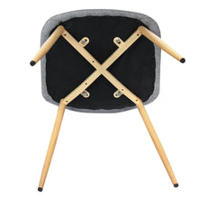 Load image into Gallery viewer, Gymax Set of 4 Dining Chairs Fabric Cushion Kitchen Side Chairs Gray
