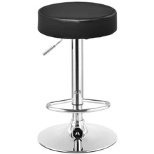 Load image into Gallery viewer, Gymax Set of 2 Adjustable Round Leather Seat Hydraulic Swivel Bar Stool Black