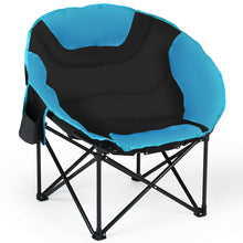 Load image into Gallery viewer, Gymax Moon Saucer Steel Camping Chair Folding Padded Seat w/ Carry Bag