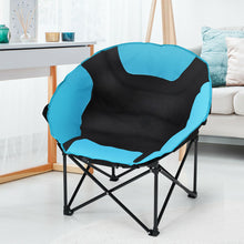 Load image into Gallery viewer, Gymax Moon Saucer Steel Camping Chair Folding Padded Seat w/ Carry Bag