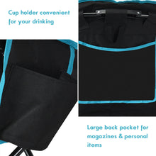 Load image into Gallery viewer, Gymax Moon Saucer Steel Camping Chair Folding Padded Seat w/ Carry Bag