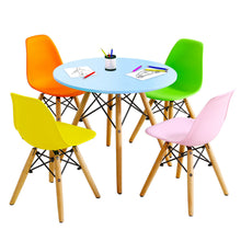 Load image into Gallery viewer, Gymax 5 PC Kids Colorful Round Table Chair Set w/ 4 Armless Chairs