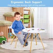 Load image into Gallery viewer, Gymax 3 Piece Kids Round Table Chair Set with 2 Arm Chairs White