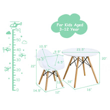 Load image into Gallery viewer, Gymax 5 PC Kids Round Table Chair Set with 4 Arm Chairs White