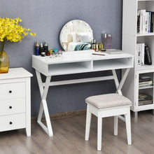 Load image into Gallery viewer, Gymax Modern Computer Desk Writing Desk Makeup Vanity Table Storage