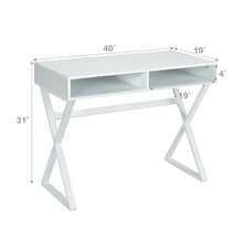 Load image into Gallery viewer, Gymax Modern Computer Desk Writing Desk Makeup Vanity Table Storage