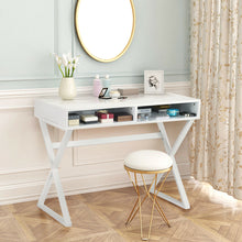 Load image into Gallery viewer, Gymax Modern Computer Desk Writing Desk Makeup Vanity Table Storage