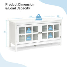 Load image into Gallery viewer, Gymax TV Stand Modern Wood Storage Console Entertainment Center w/ 2 Doors White