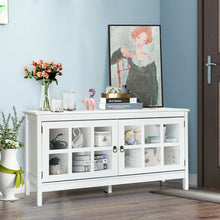 Load image into Gallery viewer, Gymax TV Stand Modern Wood Storage Console Entertainment Center w/ 2 Doors White