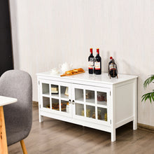 Load image into Gallery viewer, Gymax TV Stand Modern Wood Storage Console Entertainment Center w/ 2 Doors White