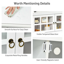 Load image into Gallery viewer, Gymax TV Stand Modern Wood Storage Console Entertainment Center w/ 2 Doors White