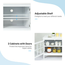 Load image into Gallery viewer, Gymax TV Stand Modern Wood Storage Console Entertainment Center w/ 2 Doors White