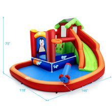 Load image into Gallery viewer, Gymax Inflatable Slide Bouncer and Water Park Bounce House Splash Pool Water Cannon
