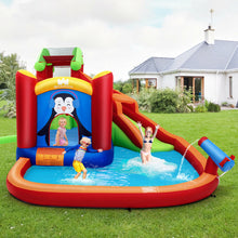 Load image into Gallery viewer, Gymax Inflatable Slide Bouncer and Water Park Bounce House Splash Pool Water Cannon