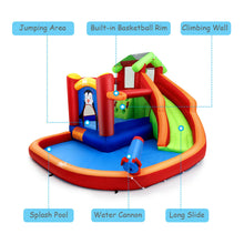 Load image into Gallery viewer, Gymax Inflatable Slide Bouncer and Water Park Bounce House Splash Pool Water Cannon