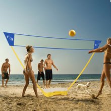 Load image into Gallery viewer, Gymax Portable Badminton Set Folding Tennis Badminton Volleyball Net w/ Stands Case