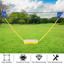 Load image into Gallery viewer, Gymax Portable Badminton Set Folding Tennis Badminton Volleyball Net w/ Stands Case