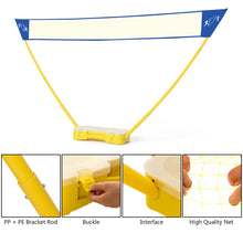 Load image into Gallery viewer, Gymax Portable Badminton Set Folding Tennis Badminton Volleyball Net w/ Stands Case