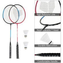 Load image into Gallery viewer, Gymax Portable Badminton Set Folding Tennis Badminton Volleyball Net w/ Stands Case