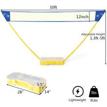 Load image into Gallery viewer, Gymax Portable Badminton Set Folding Tennis Badminton Volleyball Net w/ Stands Case