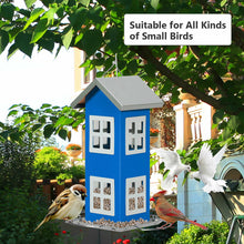 Load image into Gallery viewer, Gymax Outdoor Wild Bird Feeder Weatherproof House Design Garden Yard Decoration Blue