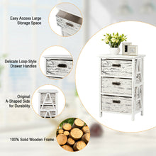 Load image into Gallery viewer, Gymax Chest w/3 Fabric Drawers Vintage Wood Frame End Table Side Sofa Table Nightstand