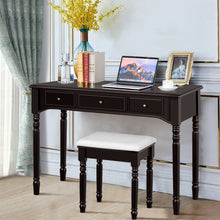 Load image into Gallery viewer, Gymax Vanity Set Makeup Table w/7 Drawers Tri-Folding Mirror Brown