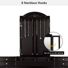 Load image into Gallery viewer, Gymax Vanity Set Makeup Table w/7 Drawers Tri-Folding Mirror Brown
