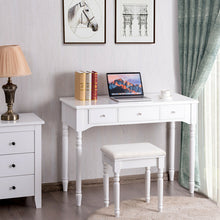 Load image into Gallery viewer, Gymax 7 Drawers Vanity Set Dressing Table w/ Tri-Folding Mirror White