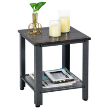 Load image into Gallery viewer, Gymax Industrial End Table 2-Tier Side Table W/Storage Shelf Rustic Sofa Table
