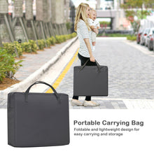 Load image into Gallery viewer, Gymax Foldable Baby Playpen Playard Lightweight Crib w/ Carry Bag For Infant Dark Gray